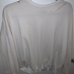 White ripped long sleeve